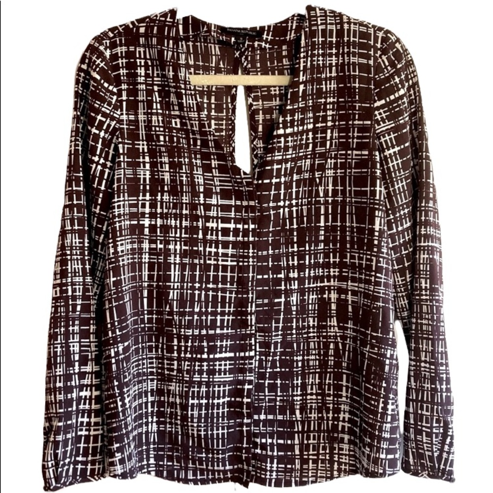 SALE Banana Republic Open Back Blouse Size S